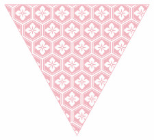 Hexagonal Floral Bunting Free Printable Easy-to-Make