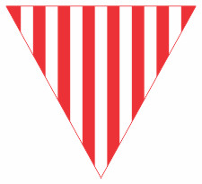 Red Stripes Vertical Bunting Free Printable Easy-to-Make