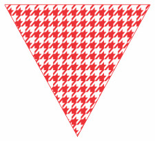 Houndstooth Bunting Free Printable Easy-to-Make