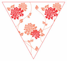 Red & White Floral Bunting Free Printable Easy-to-Make