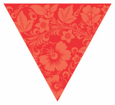 Red Floral Bunting Free Printable Easy-to-Make