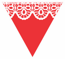 Red Lace Bunting Free Printable Easy-to-Make