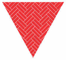 Red & White Woven Bunting Free Printable Easy-to-Make