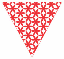 Red Daisy Repeat Pattern Bunting Free Printable Easy-to-Make