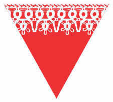 Red Lace Bunting Free Printable Easy-to-Make