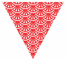 Red Fish Scales Bunting Free Printable Easy-to-Make