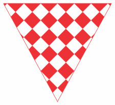Red Checker Board Racing Flag Bunting Free Printable Easy-to-Make