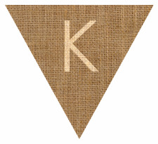 Letter K Alphabet Hessian Flag Bunting High Resolution PDF Printable
