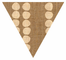 Dot Organic Hessian Sack Textured Bunting Flag Free Printable Easy-to-Make