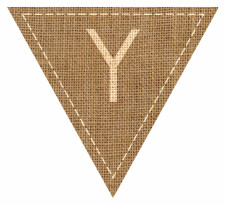 Letter Z Alphabet Hessian with Stitches Flag Bunting High Resolution PDF Printable