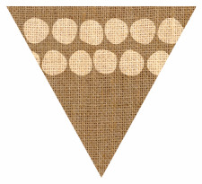 Organic Circles Hessian Sack Textured Bunting Flag Free Printable Easy-to-Make