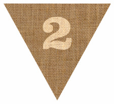 Link to Hessian Sack Textured Numbered Bunting Free High Resolution PDF Printables - Great for Birthday Party