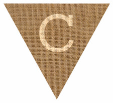 Letter C Alphabet Hessian Flag Bunting Printable