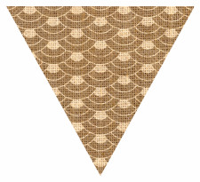 Fish Scales Hessian Sack Textured Bunting Flag Free Printable Easy-to-Make