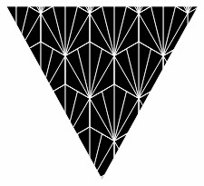 Black & White Hexagons Art Deco Bunting Free Printable Easy-to-Make