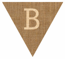 Letter B Alphabet Hessian Flag Bunting Printable