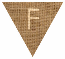 Letter F Alphabet Hessian Flag Bunting Printable