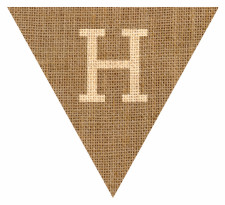 Letter H Alphabet Hessian Flag Bunting High Resolution PDF Printable