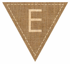 Letter E Alphabet Hessian Flag Bunting High Resolution PDF Printable