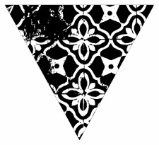 Black & White Moroccan Bunting Free Printable Easy-to-Make