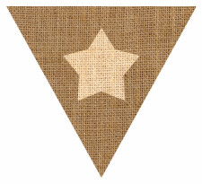Star Hessian Sack Textured Bunting Flag Free Printable Easy-to-Make