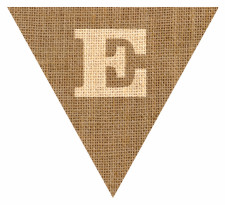 Letter E Alphabet Hessian Flag Bunting Printable