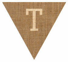 Letter T Alphabet Hessian Flag Bunting High Resolution PDF Printable