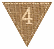 Number Stitches Hessian Sack Textured Bunting Free Printable Easy-to-Make