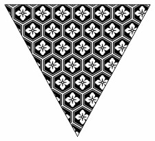 Black & White Hexagonal Floral Bunting Free Printable Easy-to-Make