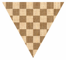 Checkers Hessian Sack Textured Bunting Flag Free Printable Easy-to-Make