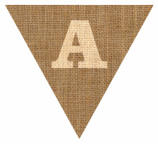 Link to Hessian Sack Textured Alphabetical Bunting Free High Resolution PDF Printable Easy-to-Make