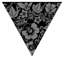 Black Floral Bunting Free Printable Easy-to-Make