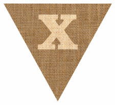 Letter X Alphabet Hessian Flag Bunting High Resolution PDF Printable