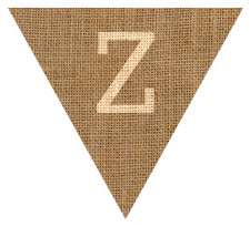 Letter Z Alphabet Hessian Flag Bunting High Resolution PDF Printable