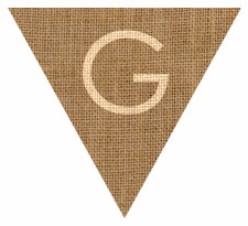 Letter G Alphabet Hessian Flag Bunting Printable