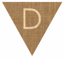 Letter D Alphabet Hessian Flag Bunting Printable