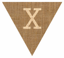 Letter X Alphabet Hessian Flag Bunting High Resolution PDF Printable