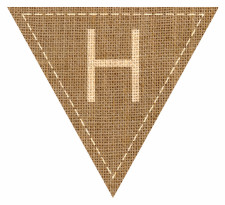 Letter H Alphabet Hessian Flag Bunting High Resolution PDF Printable