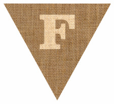 Letter F Alphabet Hessian Flag Bunting Printable