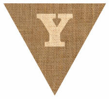 Letter Y Alphabet Hessian Flag Bunting High Resolution PDF Printable