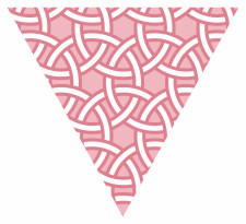 Circle Woven Repeat Pattern Bunting Free Printable Easy-to-Make