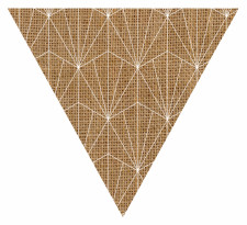 Hexagons Art Deco Hessian Sack Textured Bunting Flag Free Printable Easy-to-Make