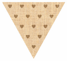 Hearts Love Hessian Sack Textured Bunting Flag Free Printable Easy-to-Make
