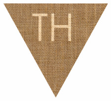 Number FOURTH FIFTH SIXTH Numbered Hessian with Stitches Flag Bunting High Resolution PDF Printable Stiches