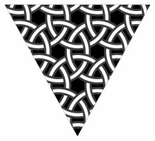 Black & White Circle Woven Repeat Pattern Bunting Free Printable Easy-to-Make