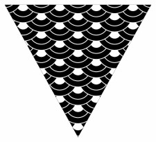 Black & White Fish Scales Bunting Free Printable Easy-to-Make