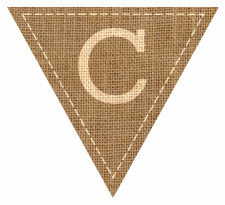 Letter C Alphabet Hessian Flag Bunting High Resolution PDF Printable
