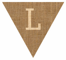 Letter L Alphabet Hessian Flag Bunting High Resolution PDF Printable