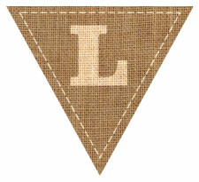 Letter L Alphabet Hessian Flag Bunting High Resolution PDF Printable