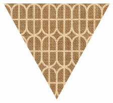 Art Deco Ovals & Lines Hessian Sack Textured Bunting Flag Free Printable Easy-to-Make